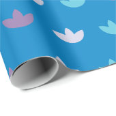 Papier Cadeau Pétales de tulipe colorées, motif sans soudure (Coin rond)