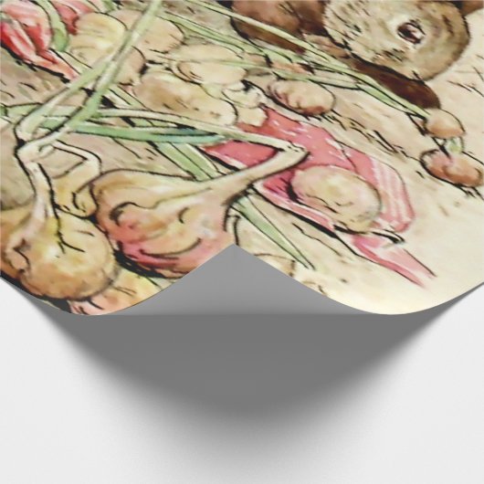 Papier Cadeau Peter and Benjamin Gather Onions by Beatrix Potter (Coin)