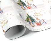 Papier Cadeau Peter Josephine Bunny Joyeux Noël (Coin rond)