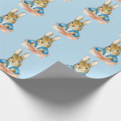 Papier Cadeau Peter le lapin assis en pot Plante (Coin)