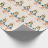 Papier Cadeau Peter le lapin assis en pot Plante (Coin)
