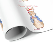 Papier Cadeau Peter le lapin avec Santa Hat (Coin rond)
