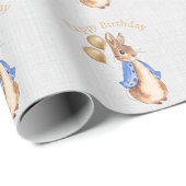 Papier Cadeau Peter le lapin Joyeux anniversaire (Coin rond)