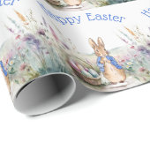 Papier Cadeau Peter le lapin Joyeux Pâques (Coin rond)
