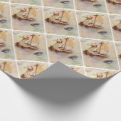 Papier Cadeau Peter Pan sur le radeau de nid (Coin)