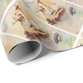 Papier Cadeau Peter Pan sur le radeau de nid (Coin rond)