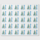Papier Cadeau Peter Rabbit 1er Noël bleu (Plat)