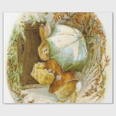 Papier Cadeau "Peter Rabbit avec parapluie d'hiver" par Beatrix (Plat)