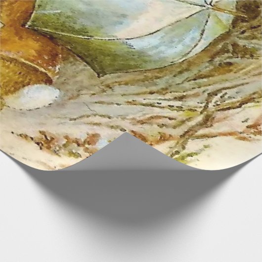 Papier Cadeau "Peter Rabbit avec parapluie d'hiver" par Beatrix (Coin)
