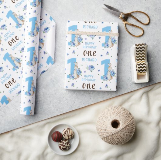 Papier Cadeau Peter Rabbit Bébé Le premier enveloppement d'anniv (Artisanat)
