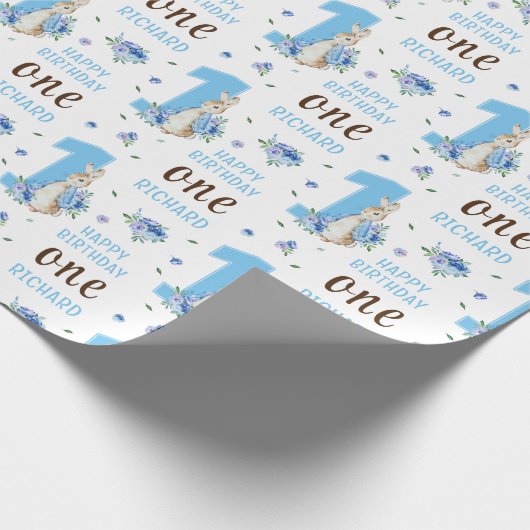 Papier Cadeau Peter Rabbit Bébé Le premier enveloppement d'anniv (Coin)