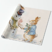 Papier Cadeau Peter Rabbit et le Snowman par Beatrix Potter (Déroulé)
