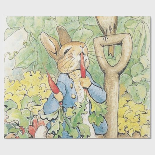 Papier Cadeau Peter Rabbit In The Garden - Beatrix Potter (Plat)