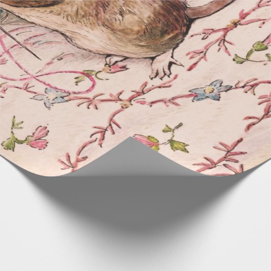 Papier Cadeau Peter Rabbit (souris filant aiguille) Tissu Papier (Coin)