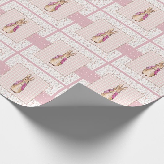 Papier Cadeau Peter the Rabbit Check & Floral pattern (Coin)