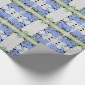 Papier Cadeau Petit âne et marguerite - mignon - (Coin)