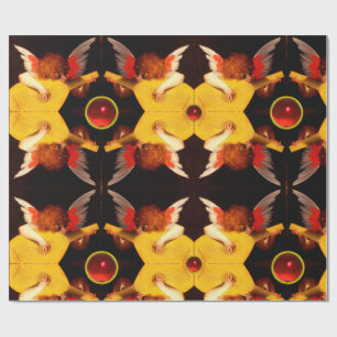 Papier Cadeau PETIT ANGEL JOUER LUTE Musique Fabriquant Des Gemm