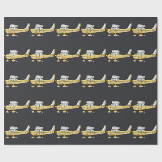 Papier Cadeau Petit avion mignon (Plat)