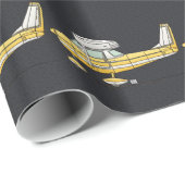 Papier Cadeau Petit avion mignon (Coin rond)