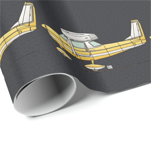 Papier Cadeau Petit avion mignon (Coin rond)