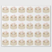 Papier Cadeau Petit Baby shower de dumping blanc (Plat)