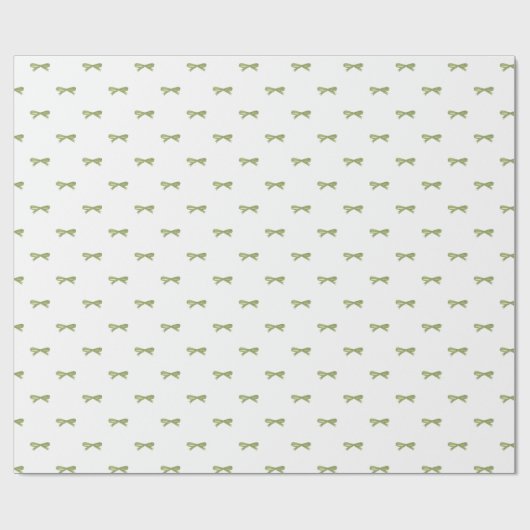 Papier cadeau Petit Bow vert (Plat)