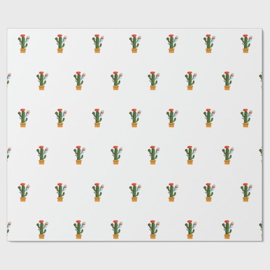 Papier Cadeau Petit cactus (Plat)