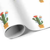 Papier Cadeau Petit cactus (Coin rond)