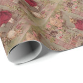 Papier Cadeau Petit chaperon rouge frappe à la porte (Coin rond)