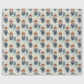 Papier Cadeau Petit chevalier mignon Prince à l'aquarelle couron (Plat)