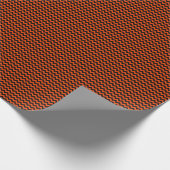 Papier Cadeau Petit Chevron noir et orange brillant (Coin)