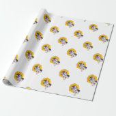 Papier Cadeau Petit chiot du Yorkshire mignon chien & tournesol (Déroulé)