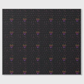 Papier Cadeau petit coeur coloré mignon (Plat)