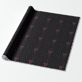 Papier Cadeau petit coeur coloré mignon (Déroulé)