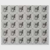 Papier Cadeau Petit couleur faite sur commande personnalisée de (Plat)