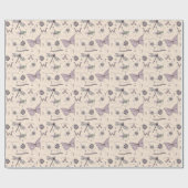 Papier Cadeau Petit Critère Doux délicat Rose et crème (Plat)