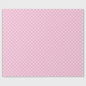 Papier Cadeau Petit damier rose clair (Plat)