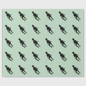 Papier Cadeau Petit Danseur Vert (Plat)