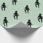 Papier Cadeau Petit Danseur Vert (Coin)