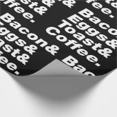 Papier Cadeau Petit-déjeuner (Bacon & oeufs & Toast & Coffee.) W (Coin)