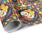 Papier Cadeau Petit déjeuner Pop Art (Coin rond)