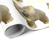 Papier Cadeau Petit Eléphant Bull Africain (Coin rond)