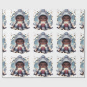 Papier Cadeau Petit garçon confortable dans la couverture - Papi (Plat)