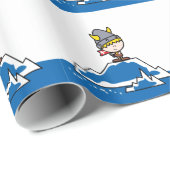 Papier Cadeau Petit garçon de Viking (Coin rond)