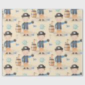 Papier Cadeau Petit garçon pirate (Plat)