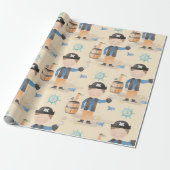 Papier Cadeau Petit garçon pirate (Déroulé)