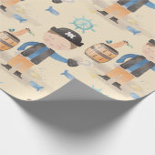 Papier Cadeau Petit garçon pirate (Coin)