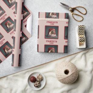 Papier Cadeau Petit gâteau d'Anniversaire Rouge -