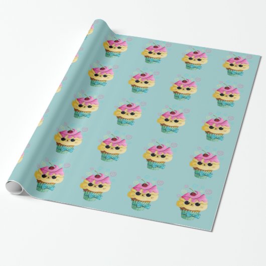 Papier Cadeau Petit gâteau mignon de Kitty (Déroulé)