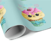 Papier Cadeau Petit gâteau mignon de Kitty (Coin rond)